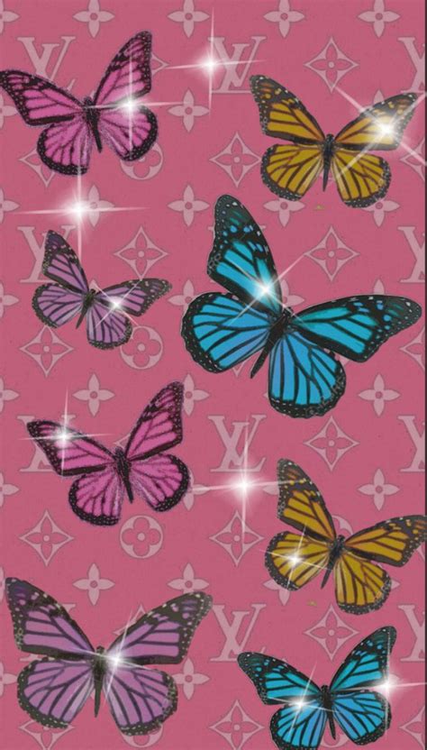 louis vuitton wallpaper with butterflies.